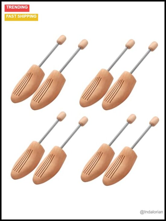 Other - Premium Pine Wood Shoe Tree Stretcher Spring Coil Unisex Large